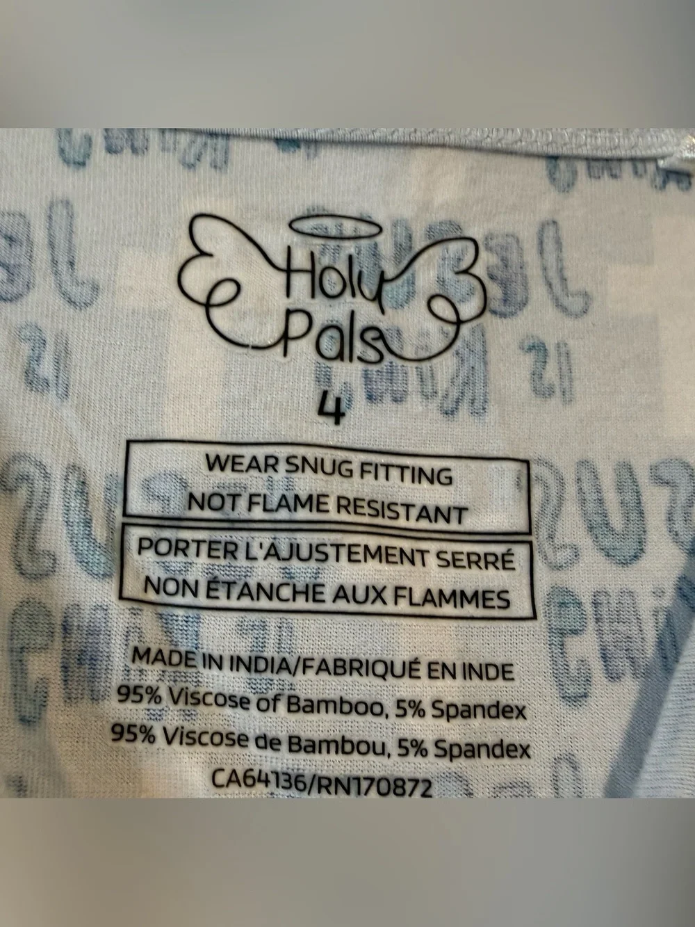 Holy Pals Jesus is King Bamboo pajama set toddler size 4